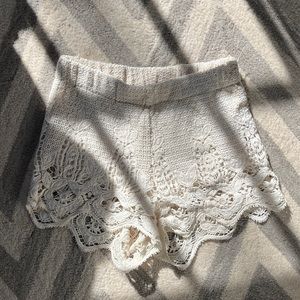 Pookie and Sebastian crochet lace shorts